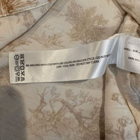 Ariat Clarion Blouse Lightweight Viscose Toile Western Print Ruffles Size XS - Picture 10 of 16